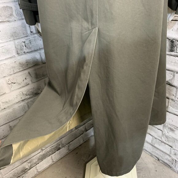 Vintage 90s London Fog Double Breasted Vented Olive GreenTrench Coat - Picture 6 of 15